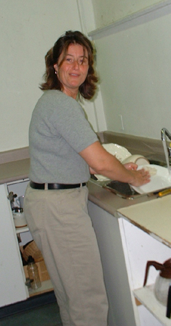 Ed doing dishes