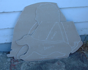 Pieces cut out
